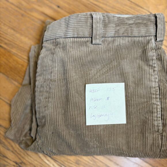 Vintage 1990s Wide Wale Tan Corduroy Pants - Picture 7 of 7
